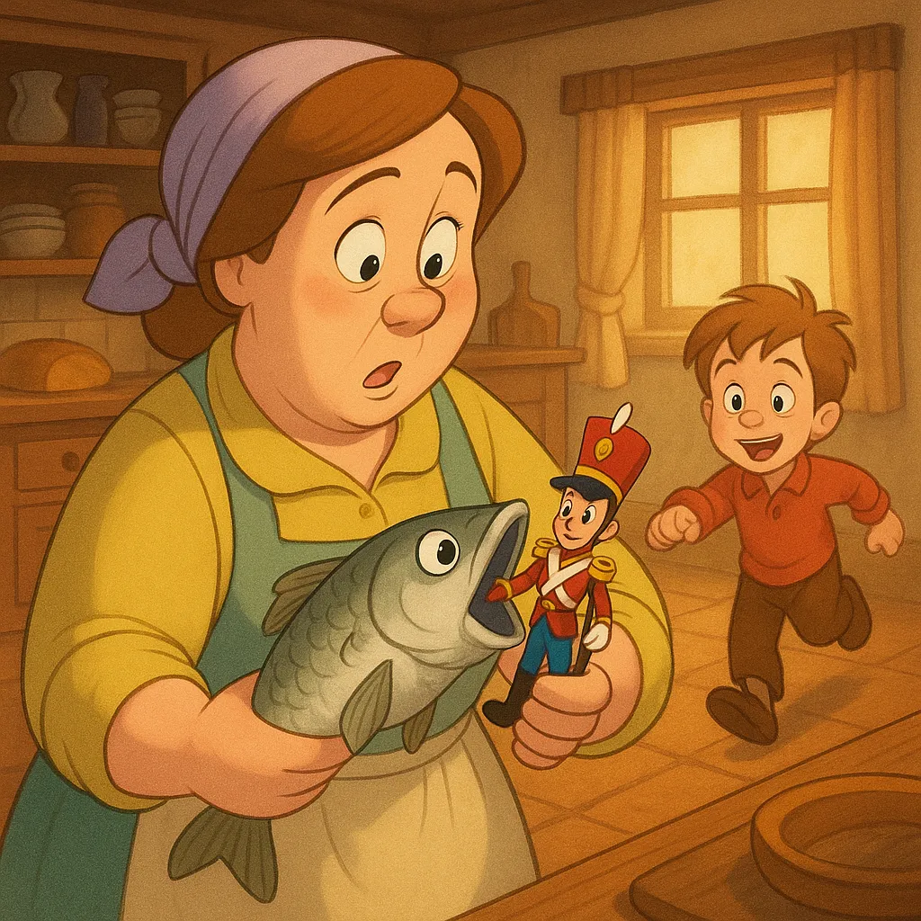 Cesur kurşun asker, yağmur sularında yüzen rengarenk bir kağıt geminin içinde, maceraya atılırken.