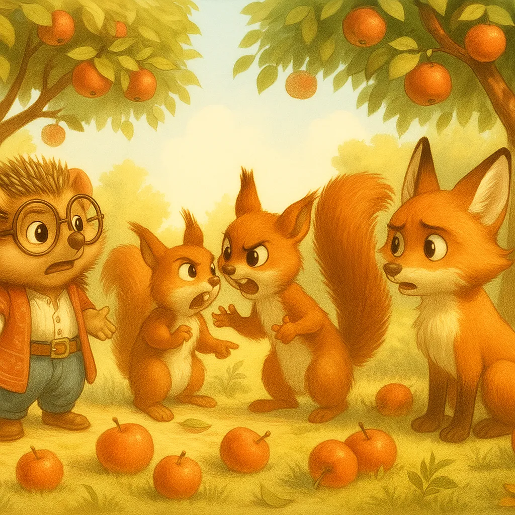 Hayvanlar elma yüzünden tartışıyor