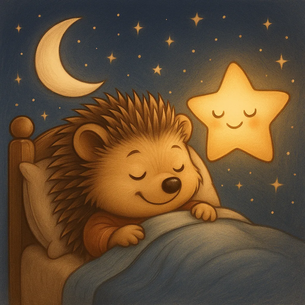 NUK battaniyesi altında uyuyor, başucunda Uyku Yıldızı parlıyor